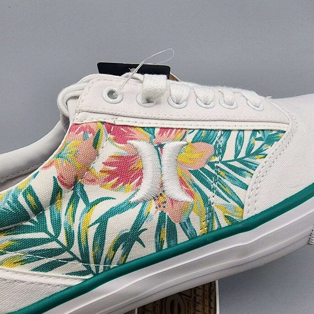 Hurley NIB Kayo lace tropical floral print sneakers woman's size 9.5 - Picture 6 of 9